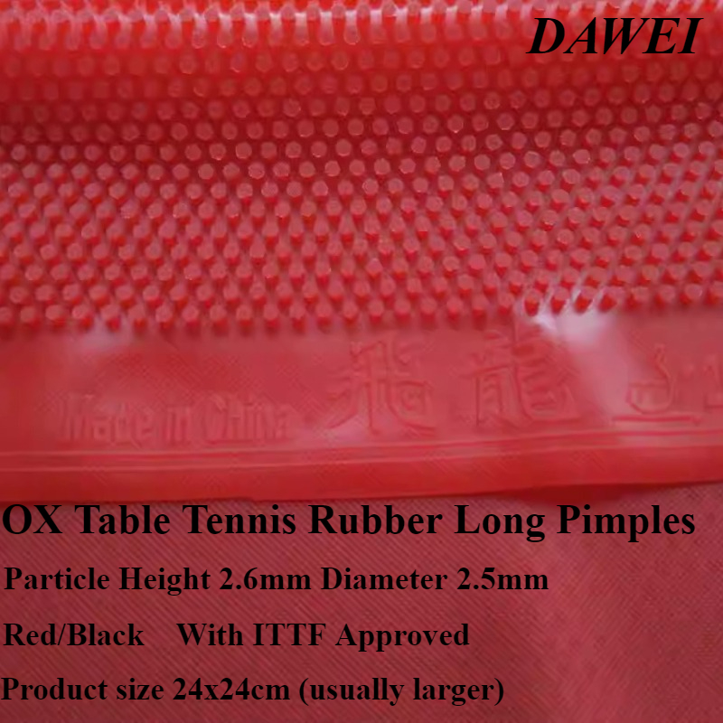 Table Tennis Height - Flying Dragon OX Tafeltennisrubber Lange puistjes
