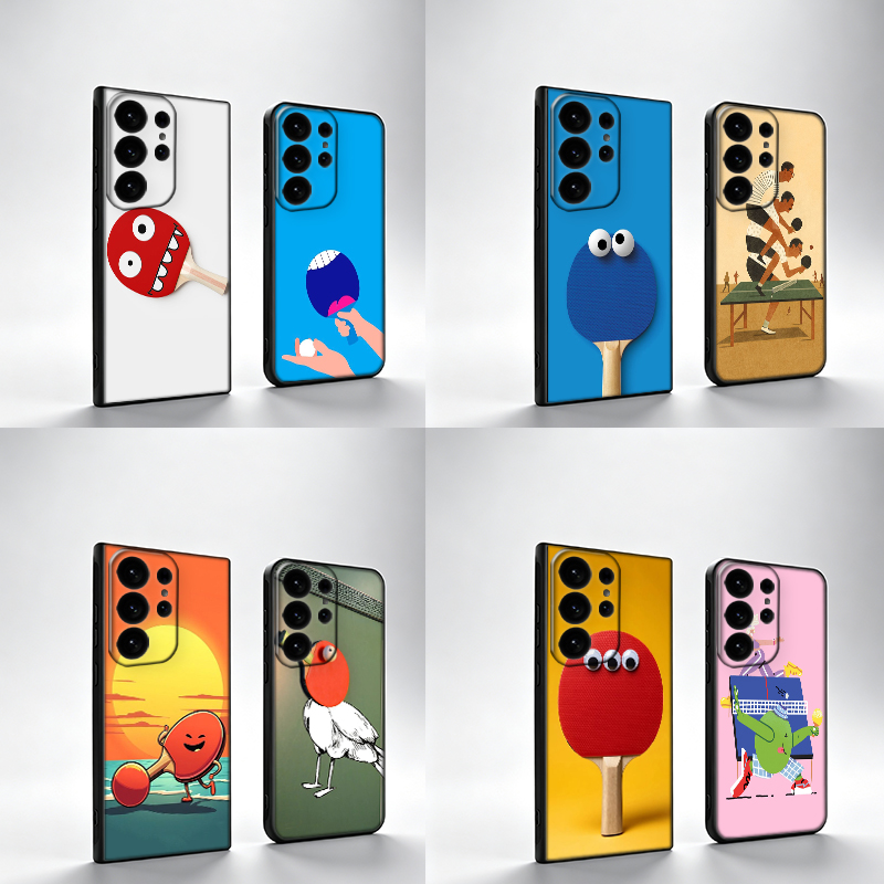 Table Tennis Quotes - Nieuwe Tafeltennis Cartoon Telefoonhoesje Voor Samsung