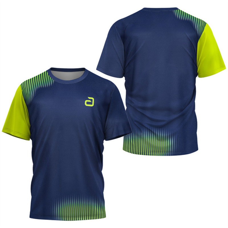 Xu Xin Table Tennis - Heren Tafeltennis T-shirt Onderstroompatroon Heren Zomer