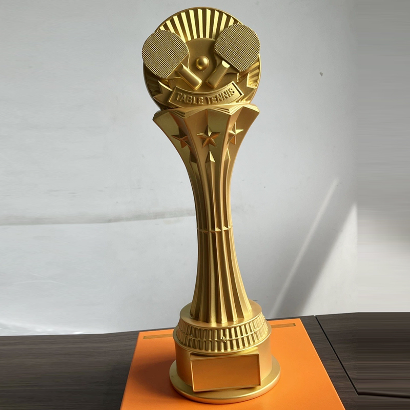 Table Tennis Usa Team - Aangepaste 49CM tafeltennis hars trofee, goud,