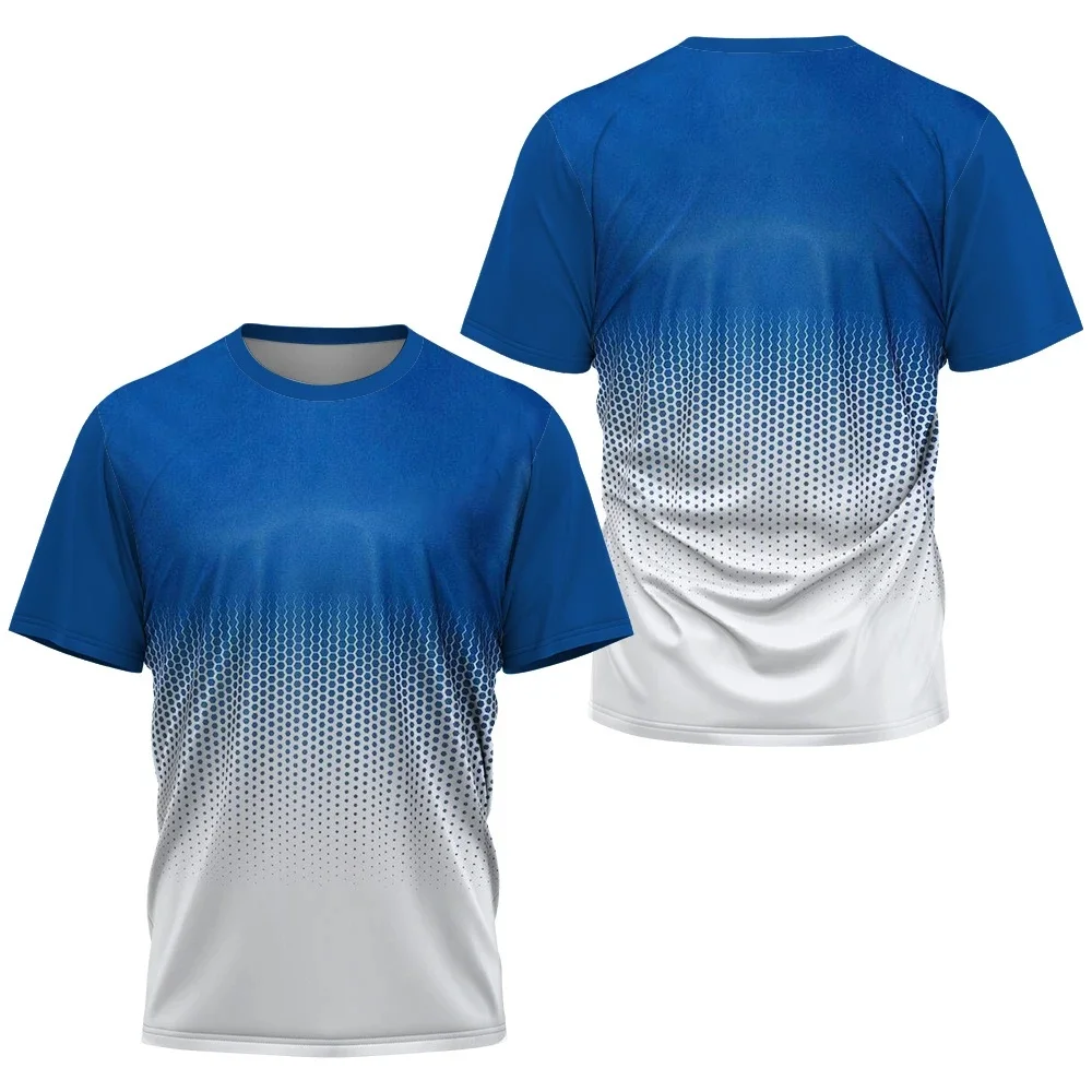 Table Tennis Training China - Modieus T-shirt met gradiëntstrepen en print