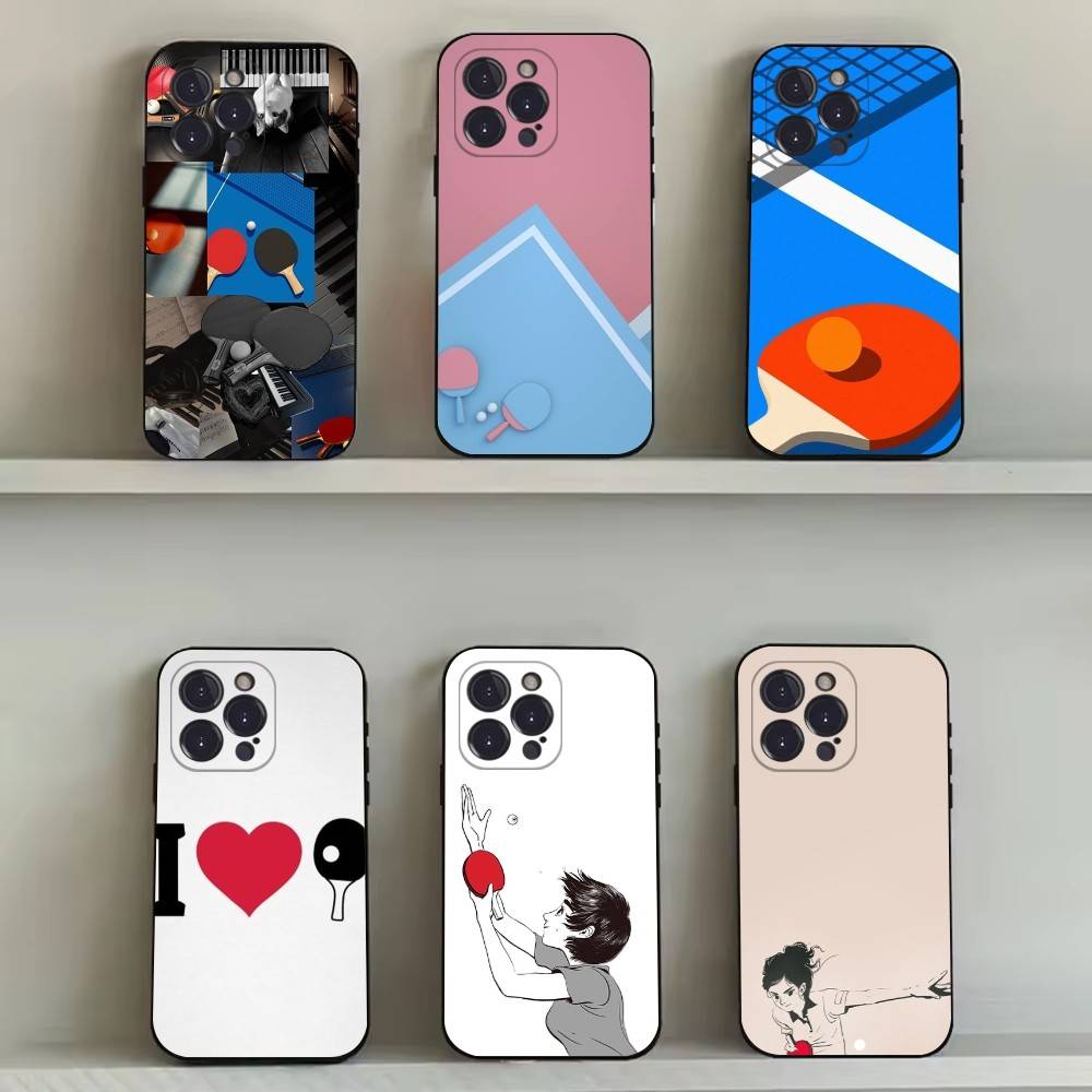 Table Tennis Quotes - Tafeltennisracket Pingpong telefoonhoesje voor iPhone 16,15,14,13,12,11,Pro,Max,Plus,X,XS,SE4,E,Mini,zacht