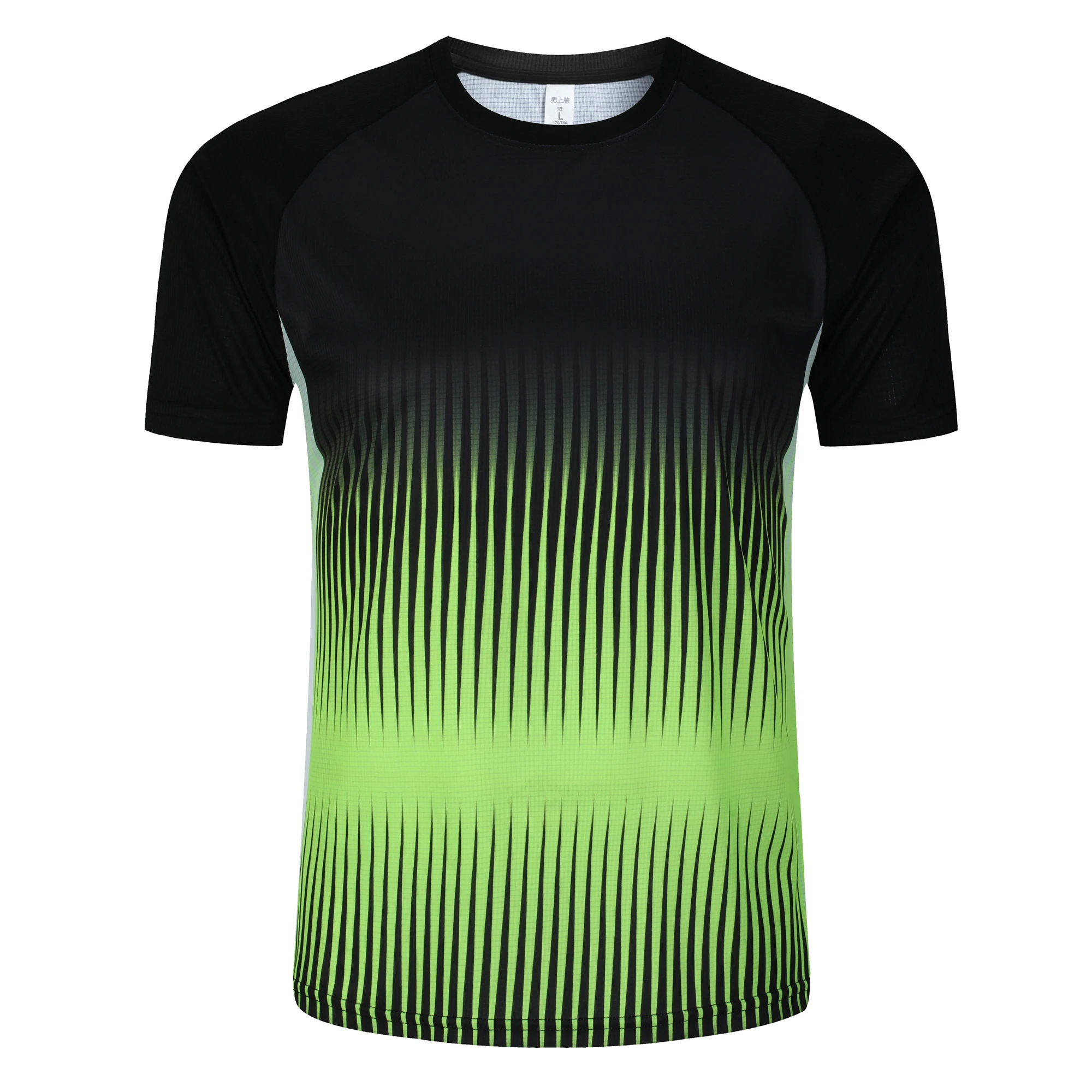 Table Tennis Training China - Mode T-shirt met gradiëntstreepprint voor heren