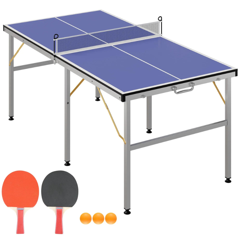 Table Tennis Usa Team - 6x3ft Draagbare Tafeltennistafel Professionele Tafeltennistafel Met