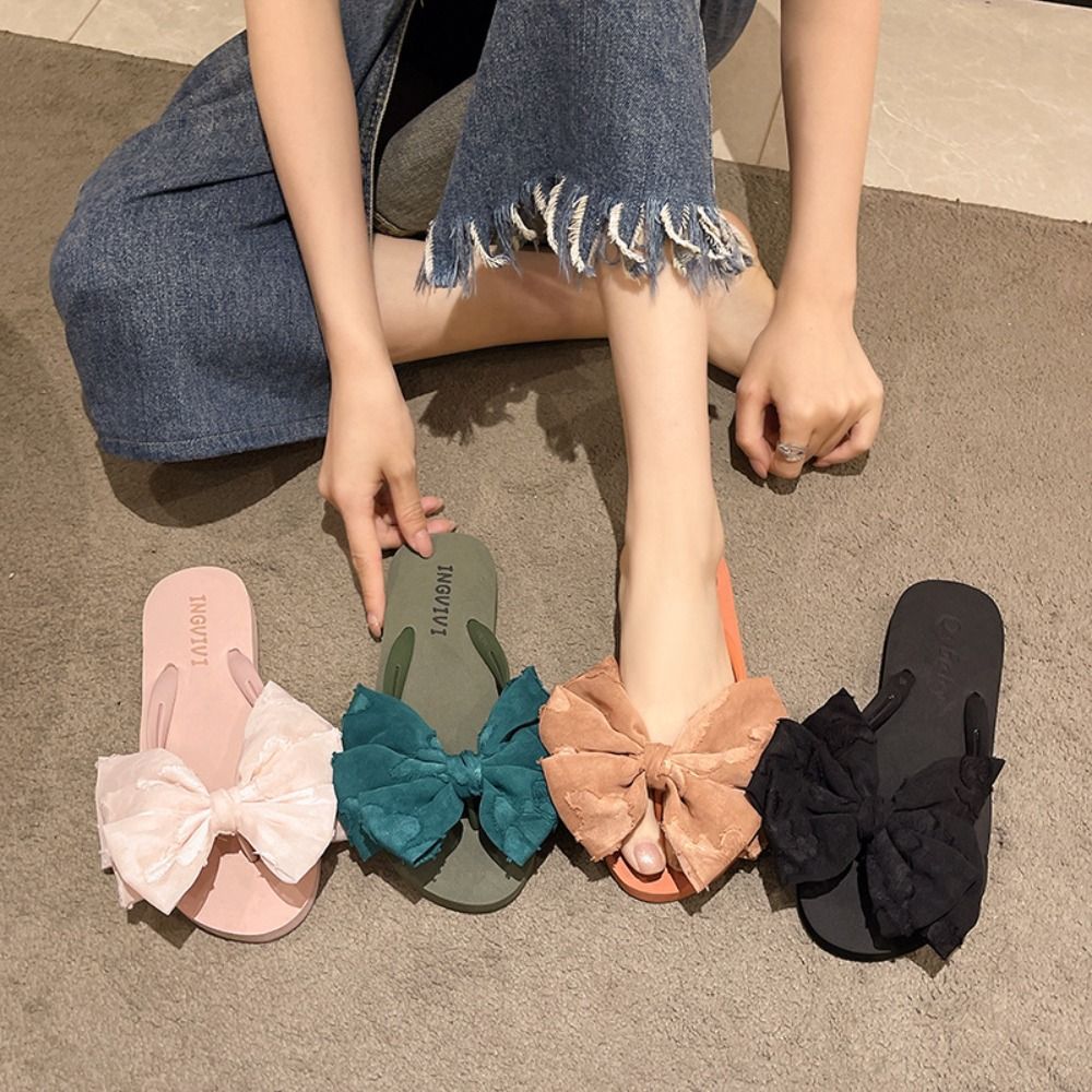 Anti Loop Rubber - Zachte zool slippers met strik, antislip,