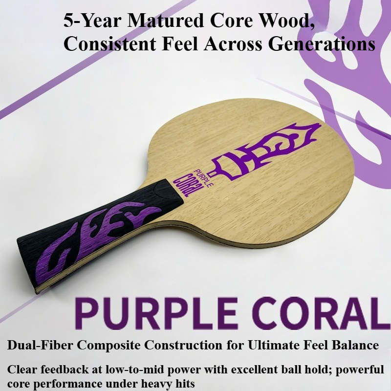 Meteor Purple Coral Tafeltenni - Table Tennis Paddles recensie en prijs