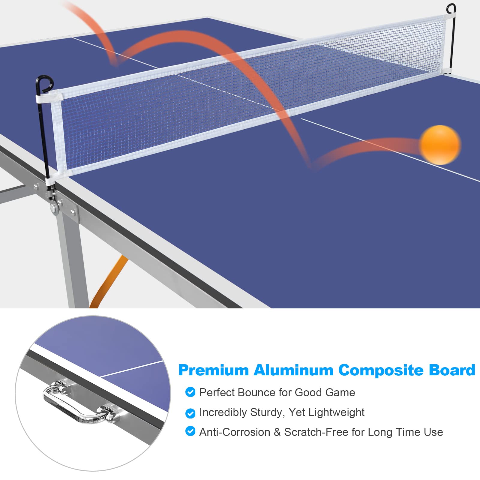 6x3ft Draagbare Tafeltennistaf - Table Tennis Usa Team recensie en prijs