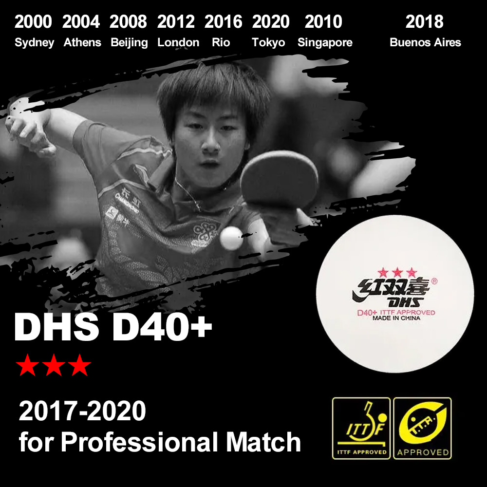 DHS D40+ DJ40+ Pingpongballen  - Table Tennis Olympics recensie en prijs